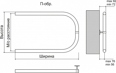 Эконом П-обр AISI 32х2 500х500 Полотенцесушитель  TERMINUS Уфа - фото 3