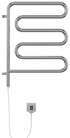 Электро 25 Ш-обр 450х570 поворотный Полотенцесушитель  TERMINUS Уфа - фото 2