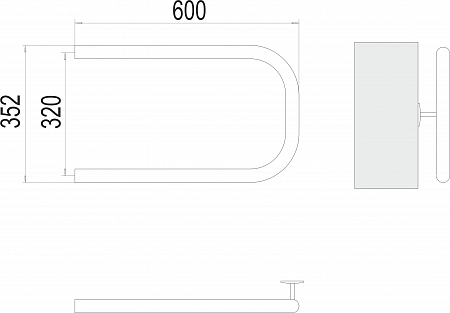 П-обр AISI 32х2 320х600 Полотенцесушитель  TERMINUS Уфа - фото 3