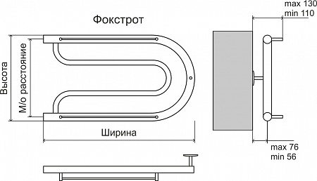 Фокстрот AISI 32х2 320х700 Полотенцесушитель  TERMINUS Уфа - фото 3