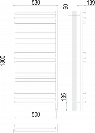 Соренто П15 500х1300 электро (sensor quick touch) Полотенцесушитель  TERMINUS Уфа - фото 3