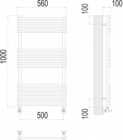 Ватра П18 500х1000 Полотенцесушитель  TERMINUS Уфа - фото 3