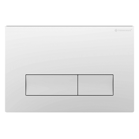 Клавиша смыва для инсталляции Terminus Classic кнопка прямоугольник цвет белый Уфа - фото 1